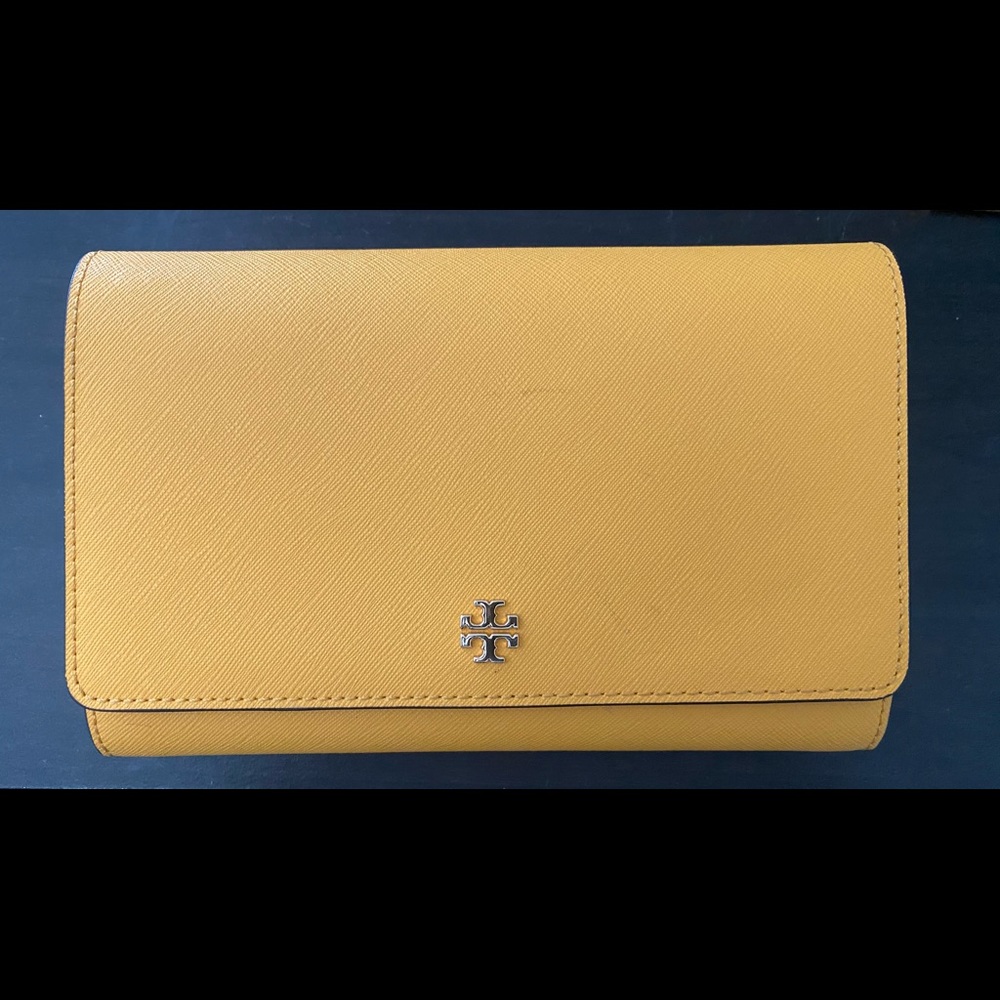 Tory Burch Emerson Chain Wallet- Yellow
